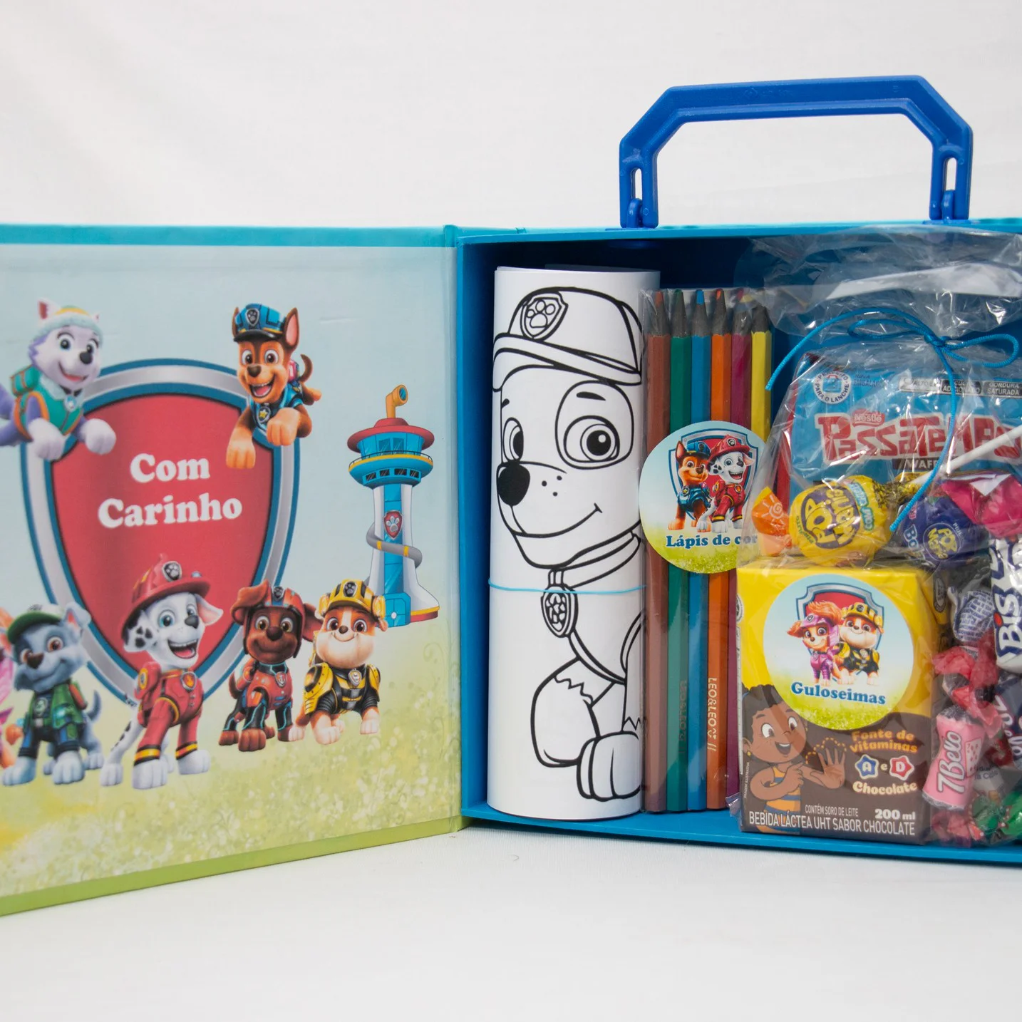 Maleta Cartonada com Kit colorir e Guloseimas - Imagem 3
