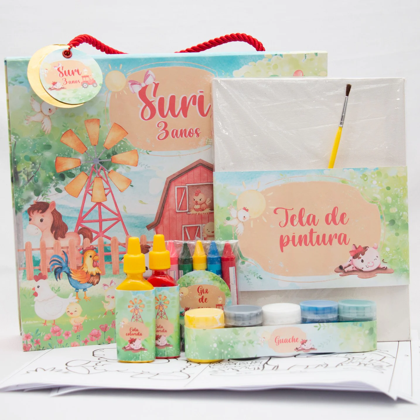 Maleta Cartonada com Kit Super Artista