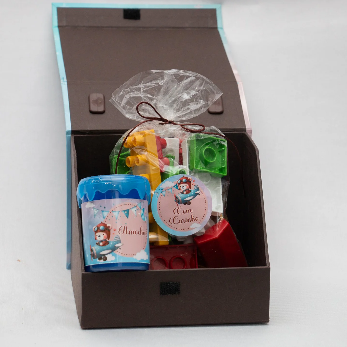Maleta Cartonada com blocos e slime - Imagem 6