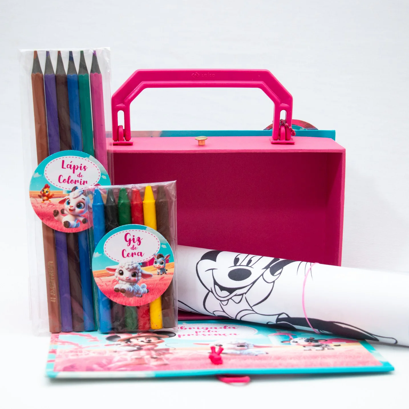 Maleta Cartonada com Kit de colorir