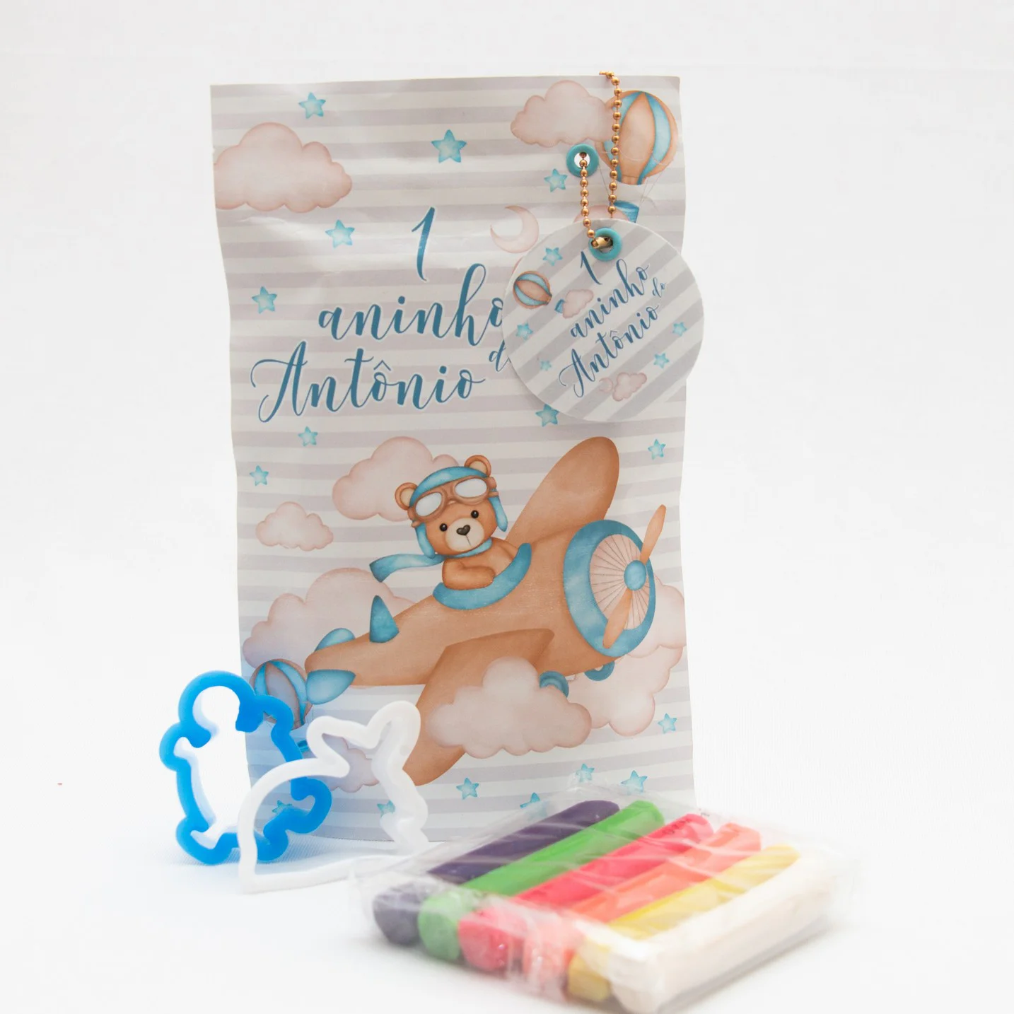 Saquinho Ziploc com massinha e cortadores - Imagem 3