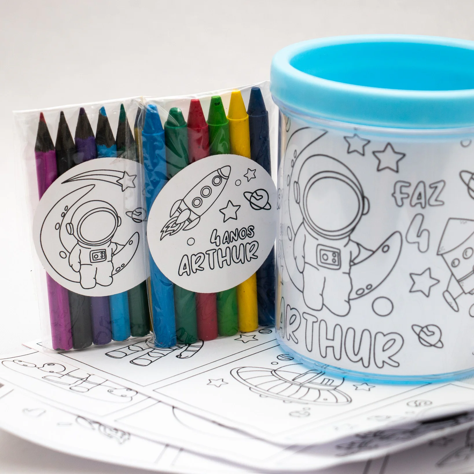 Caneca Personalizada com Kit Colorir - Imagem 4