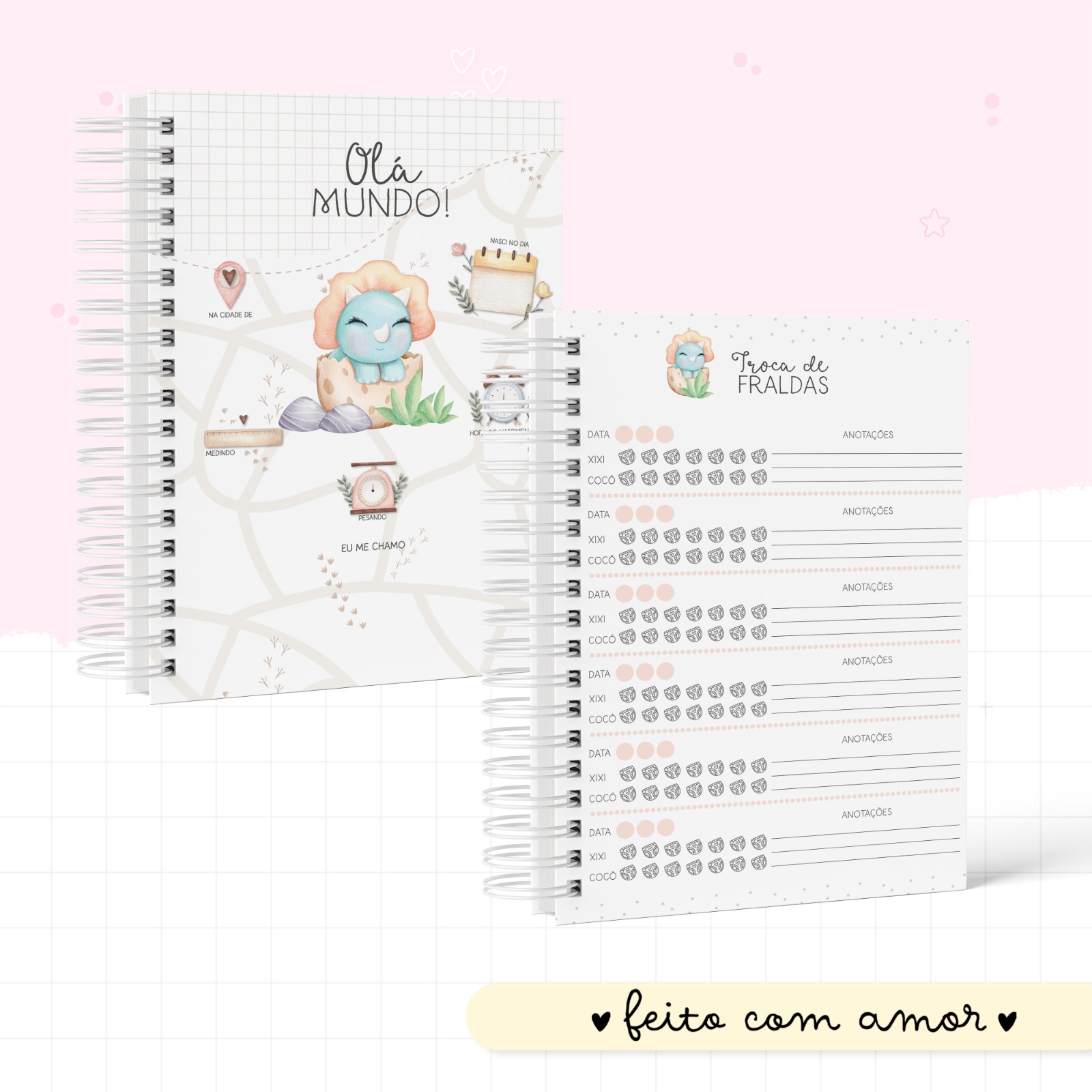 Caderneta de Saúde - Dino Girl - Image 3