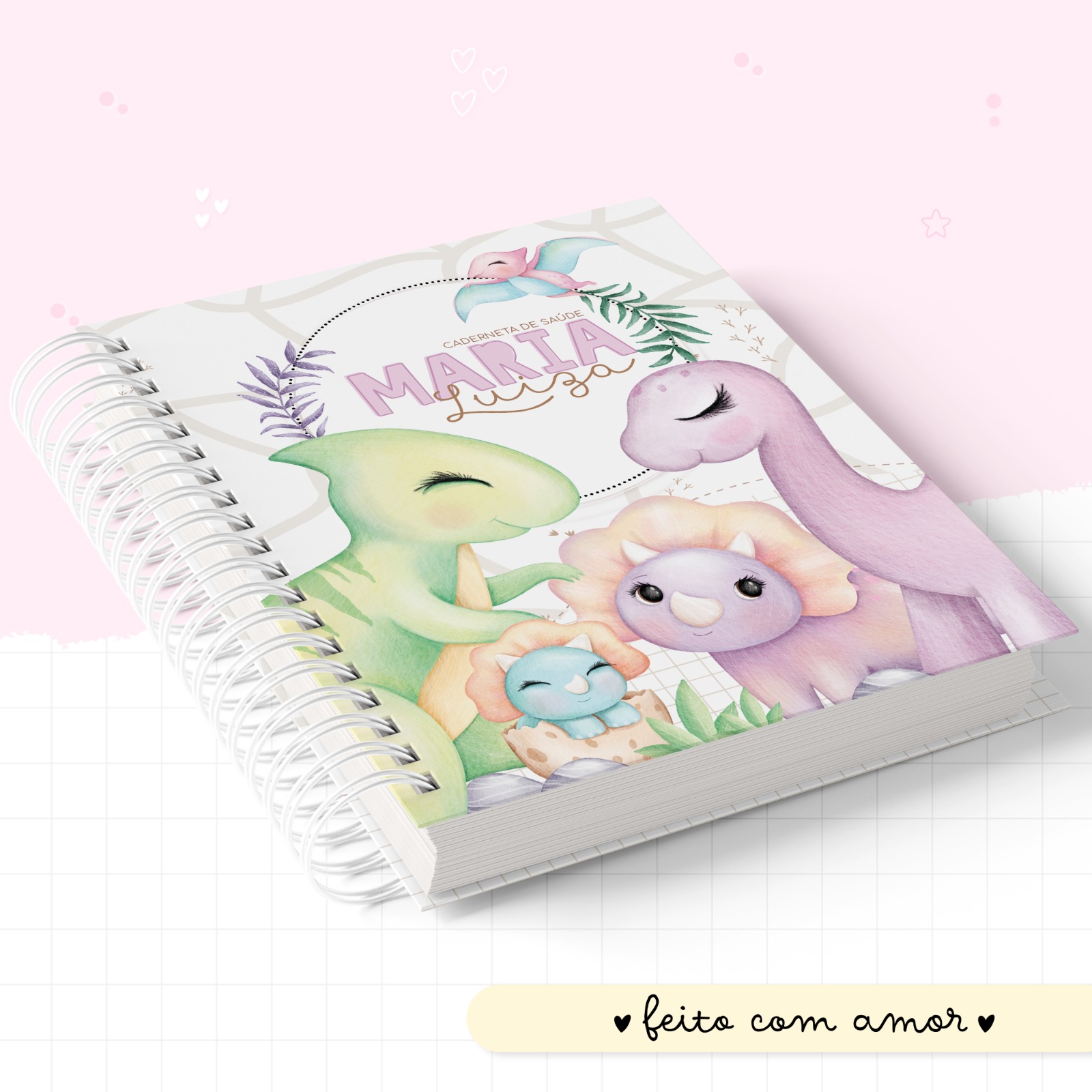 Caderneta de Saúde - Dino Girl