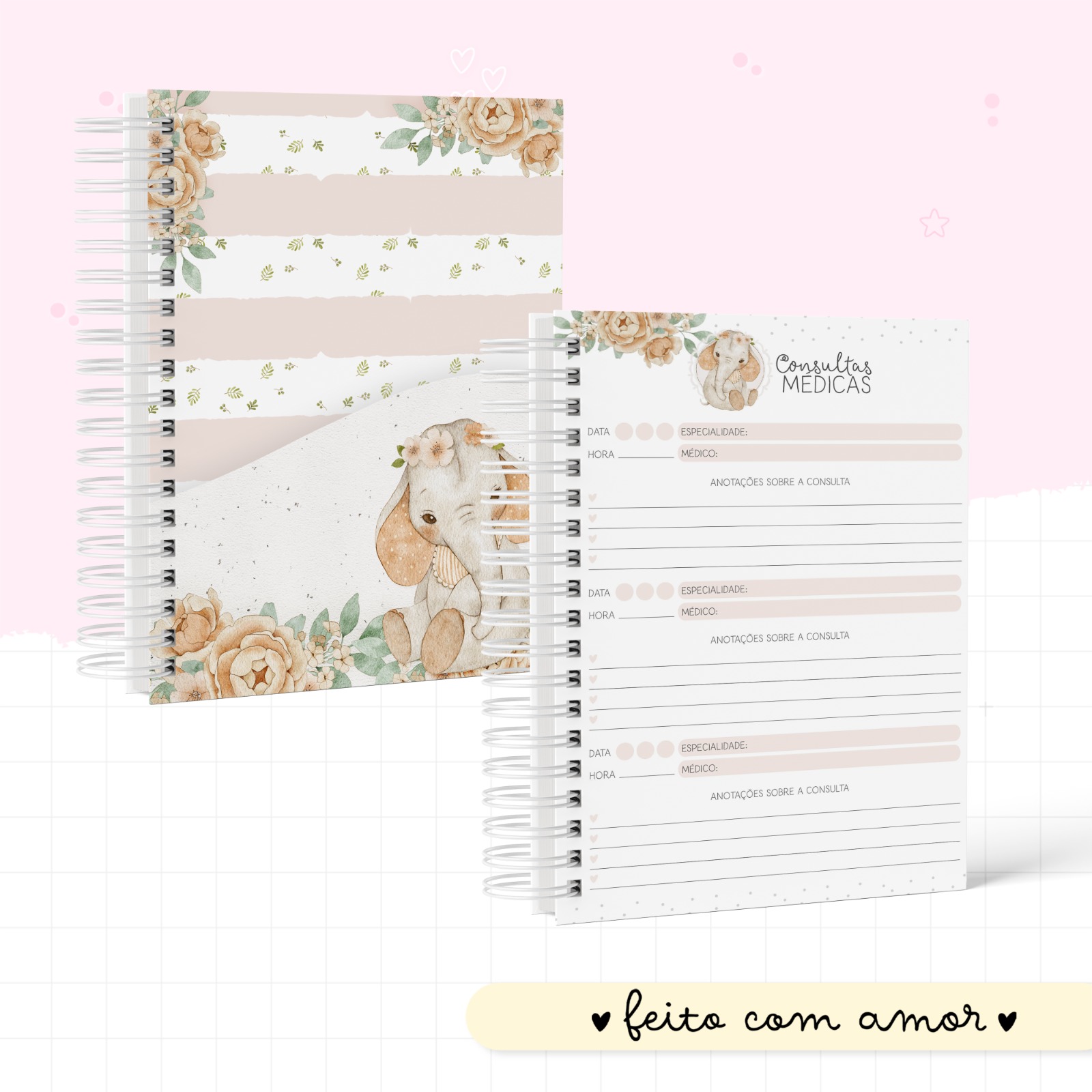 Caderneta de saúde - Baby Elefante Menina - Image 2