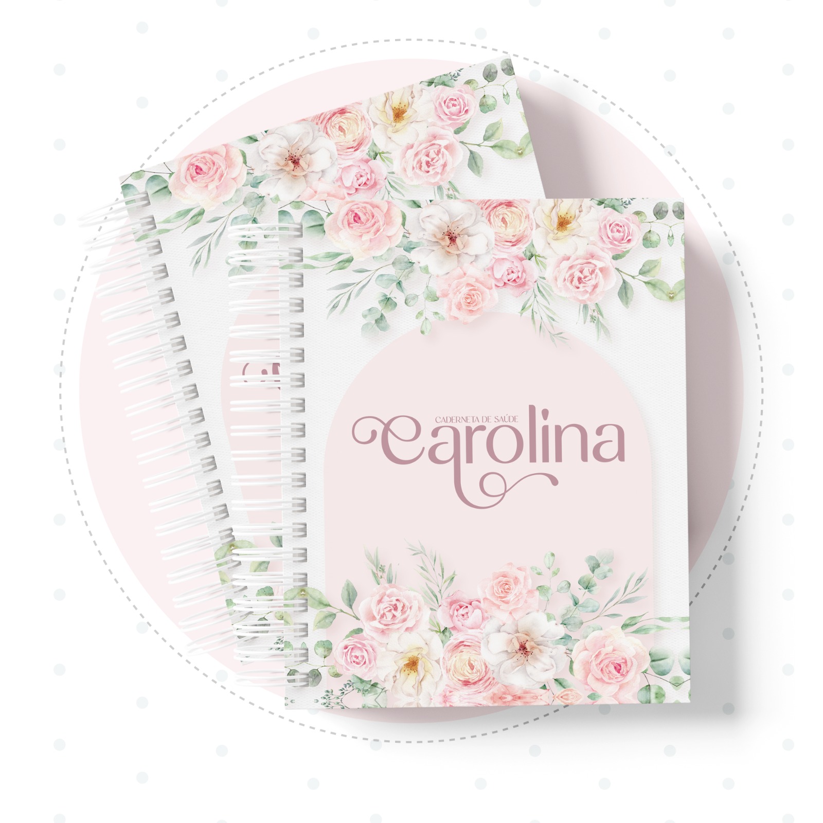 Caderneta de saúde - Floral 2