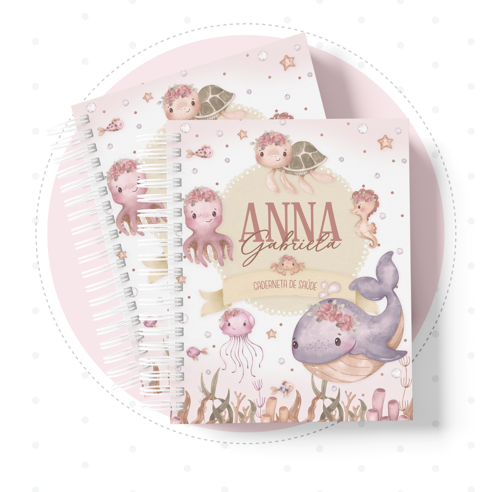 Caderneta de saúde - Fundo Do Mar Menina