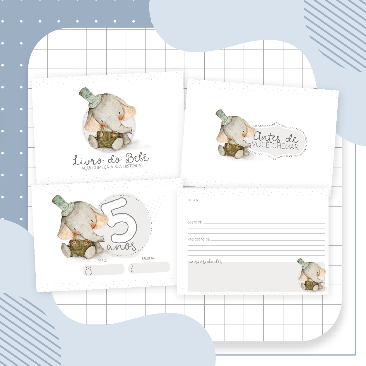Livro do Bebê - Elefante Vintage - Image 4