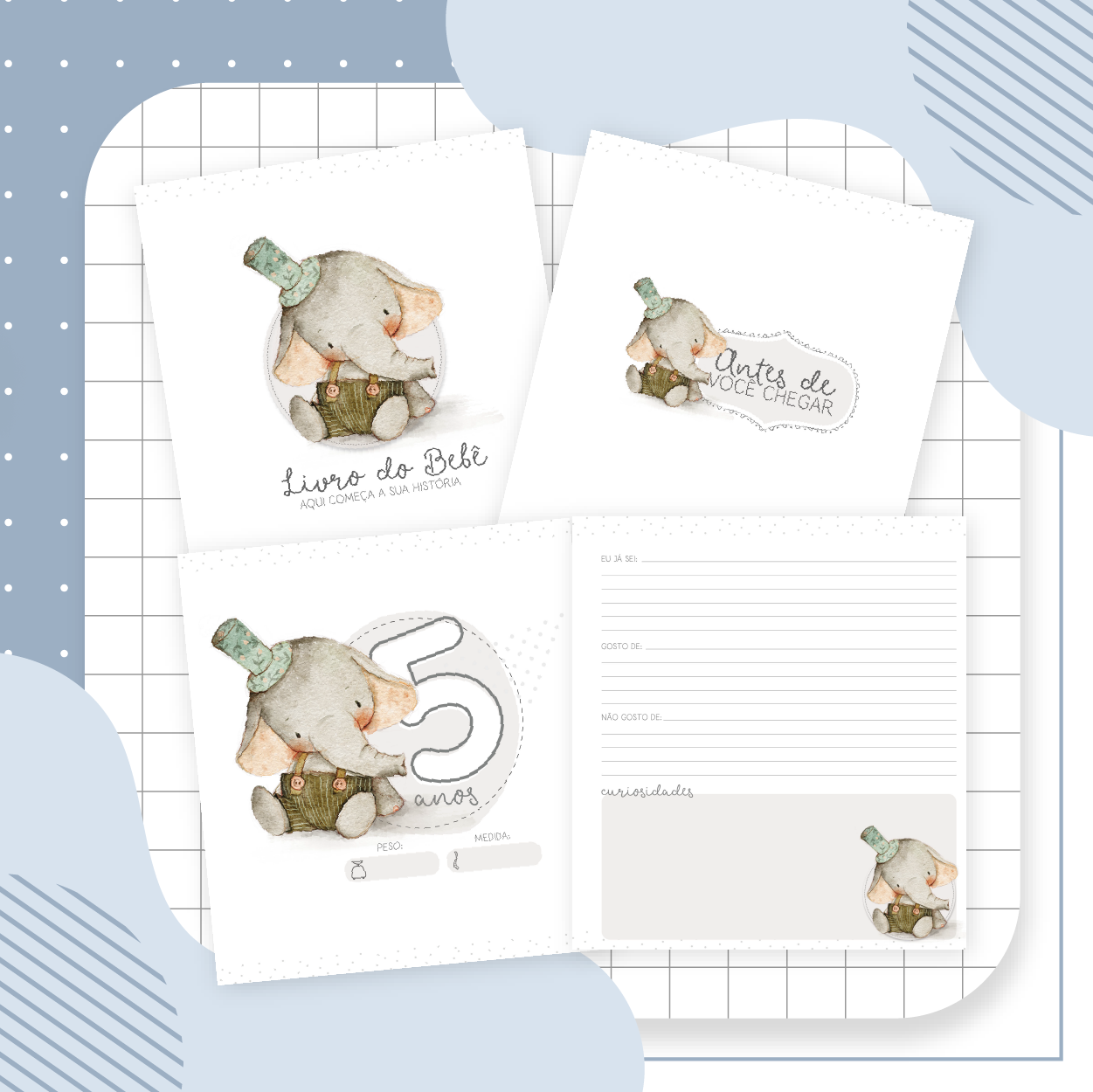 Livro do Bebê - Elefante Vintage - Image 3