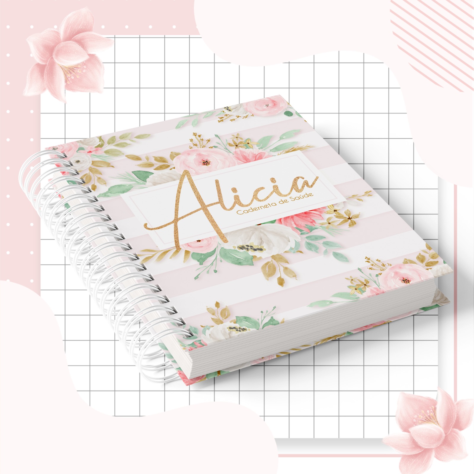 Caderneta de Saúde - Floral 2