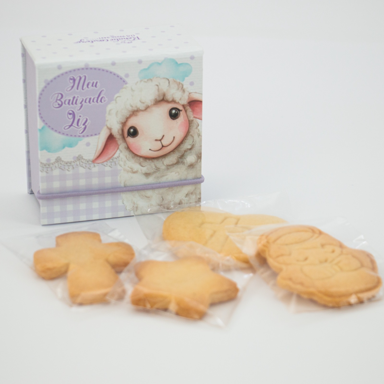 Caixa com biscoitos personalizados