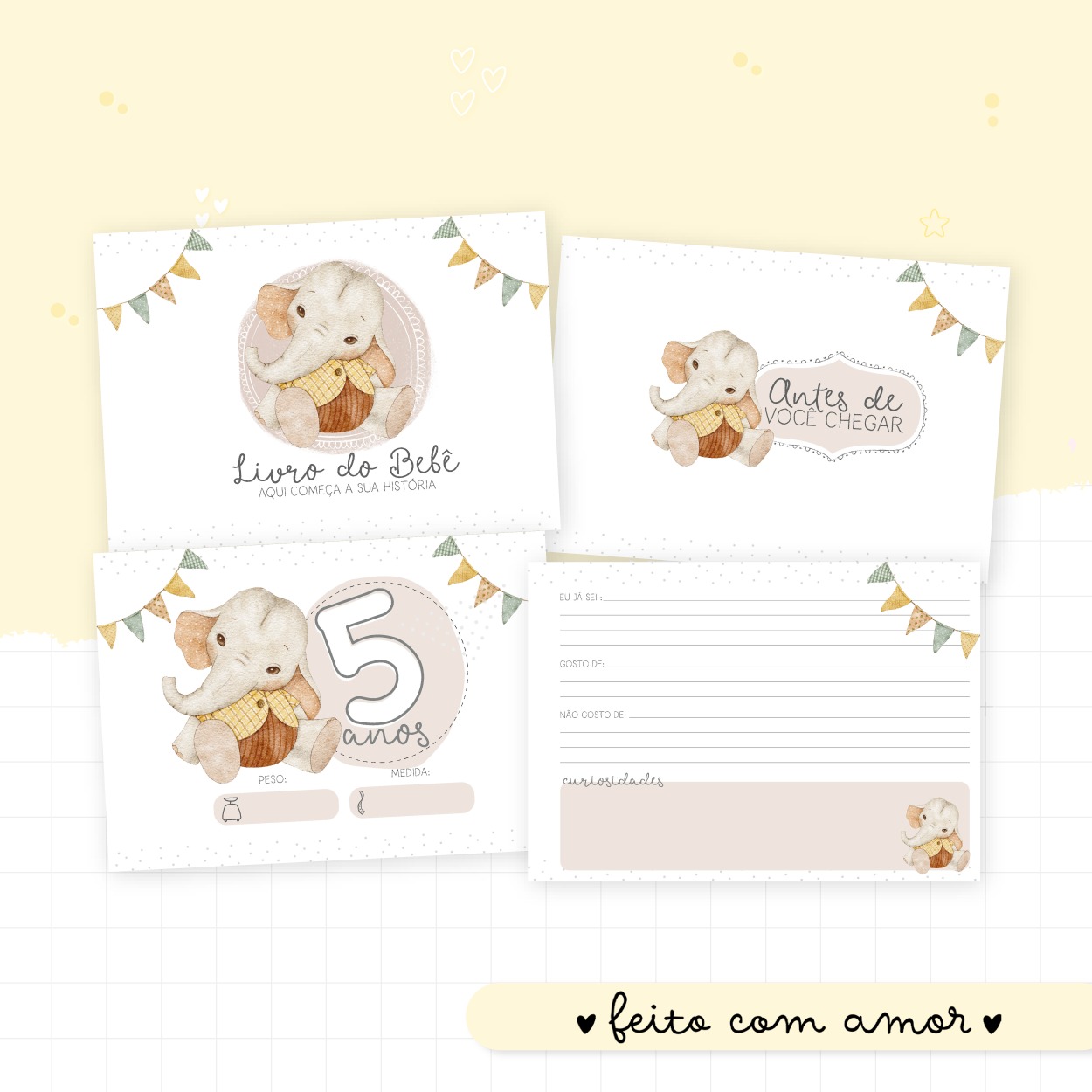 Livro do Bebê - Baby Elefante Menino - Image 4