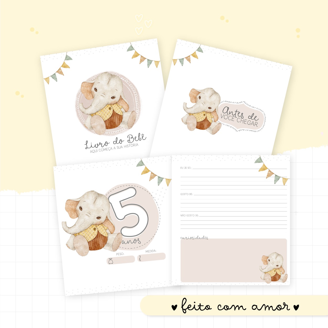 Livro do Bebê - Baby Elefante Menino - Image 3