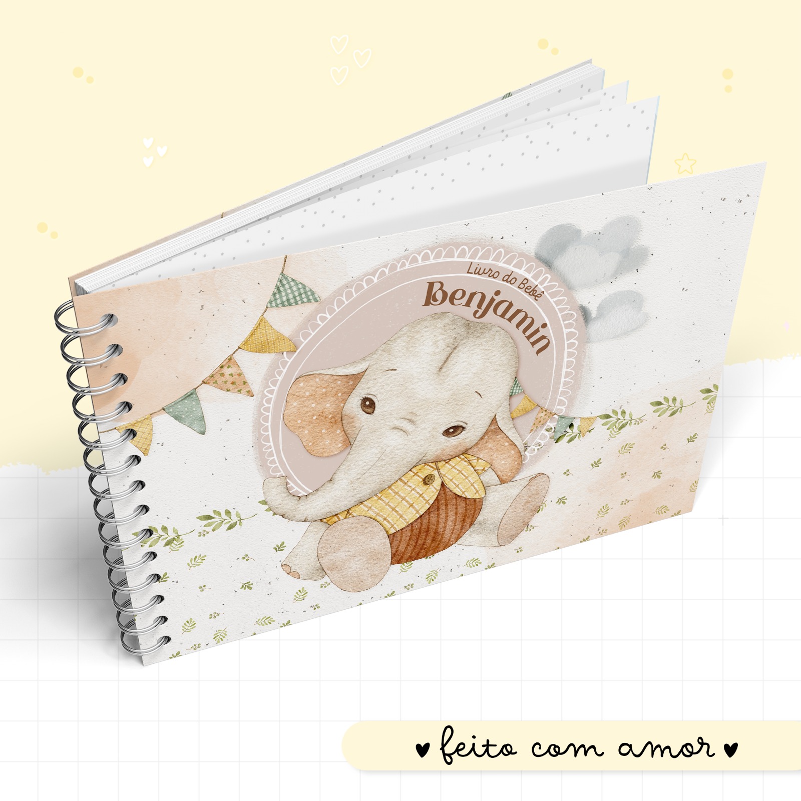 Livro do Bebê - Baby Elefante Menino - Image 2