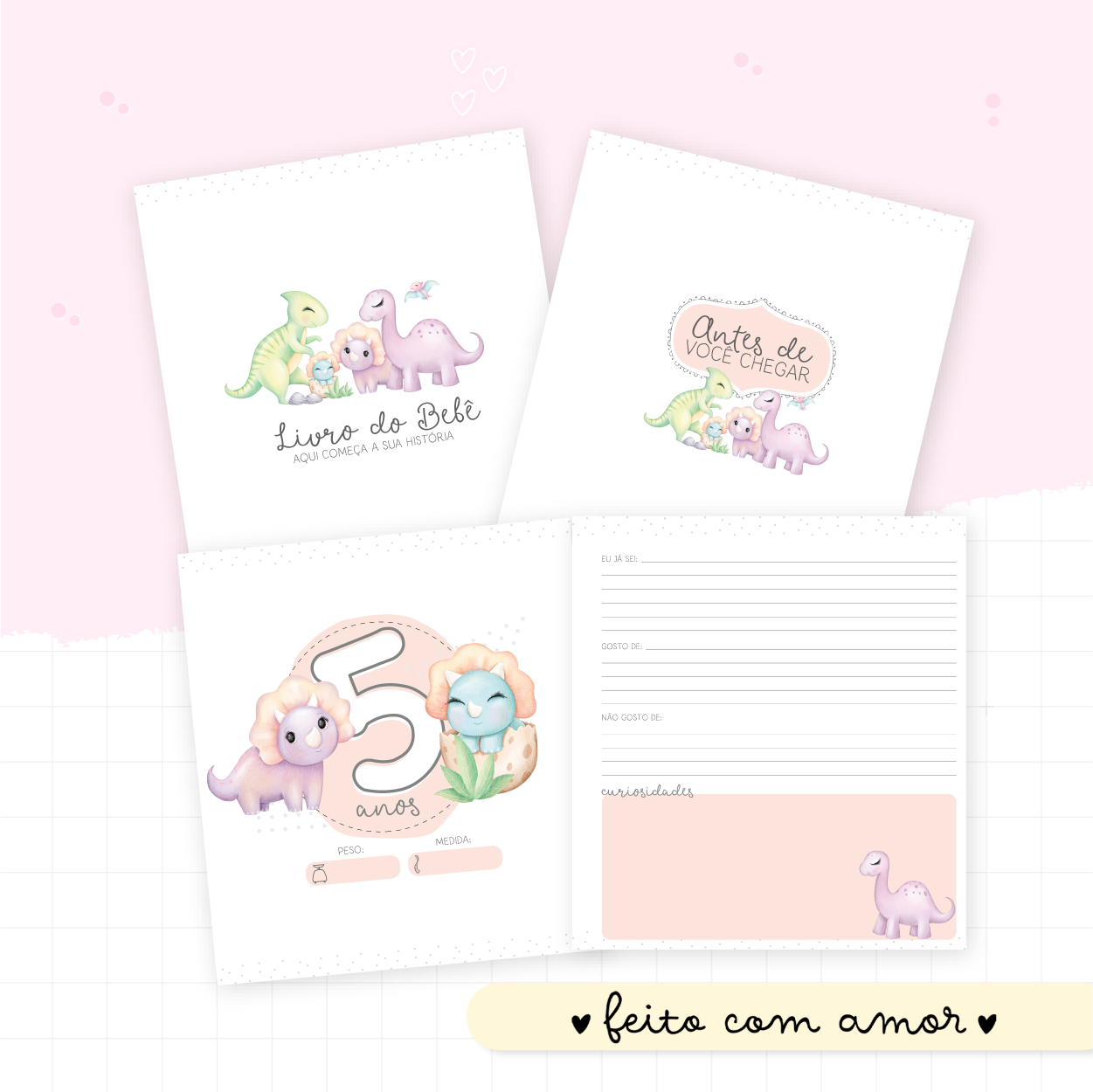 Livro do Bebê - Dino Girl - Image 3