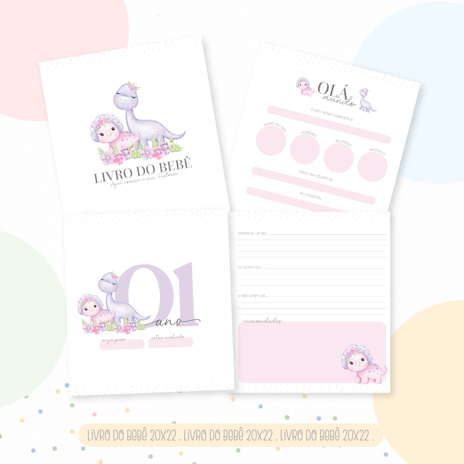 Livro do Bebê - Dino Menina - Image 4