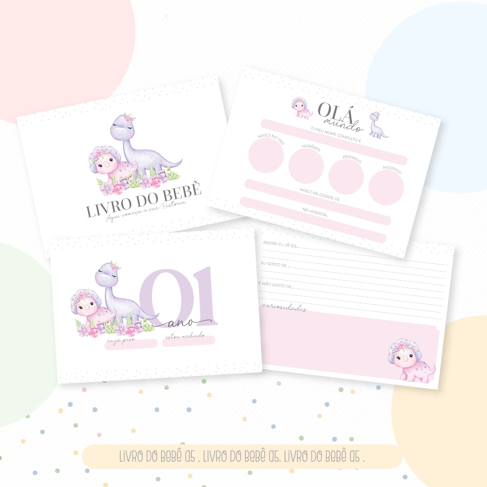 Livro do Bebê - Dino Menina - Image 3