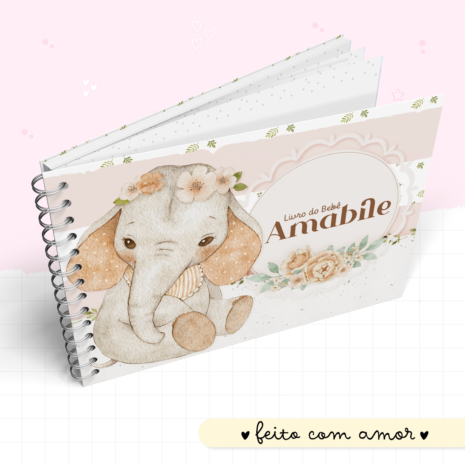 Livro do Bebê - Baby Elefante Menina - Image 2