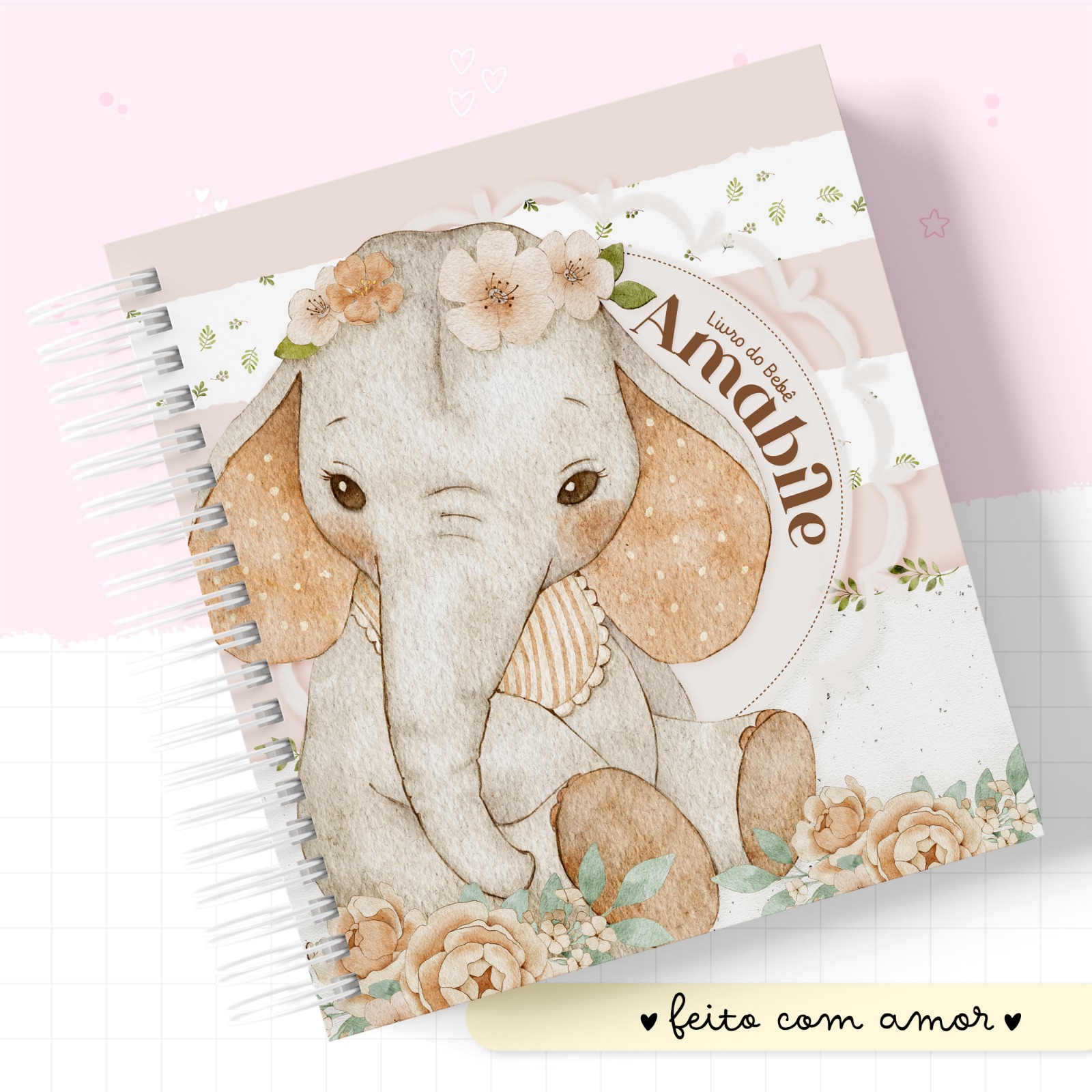 Livro do Bebê - Baby Elefante Menina