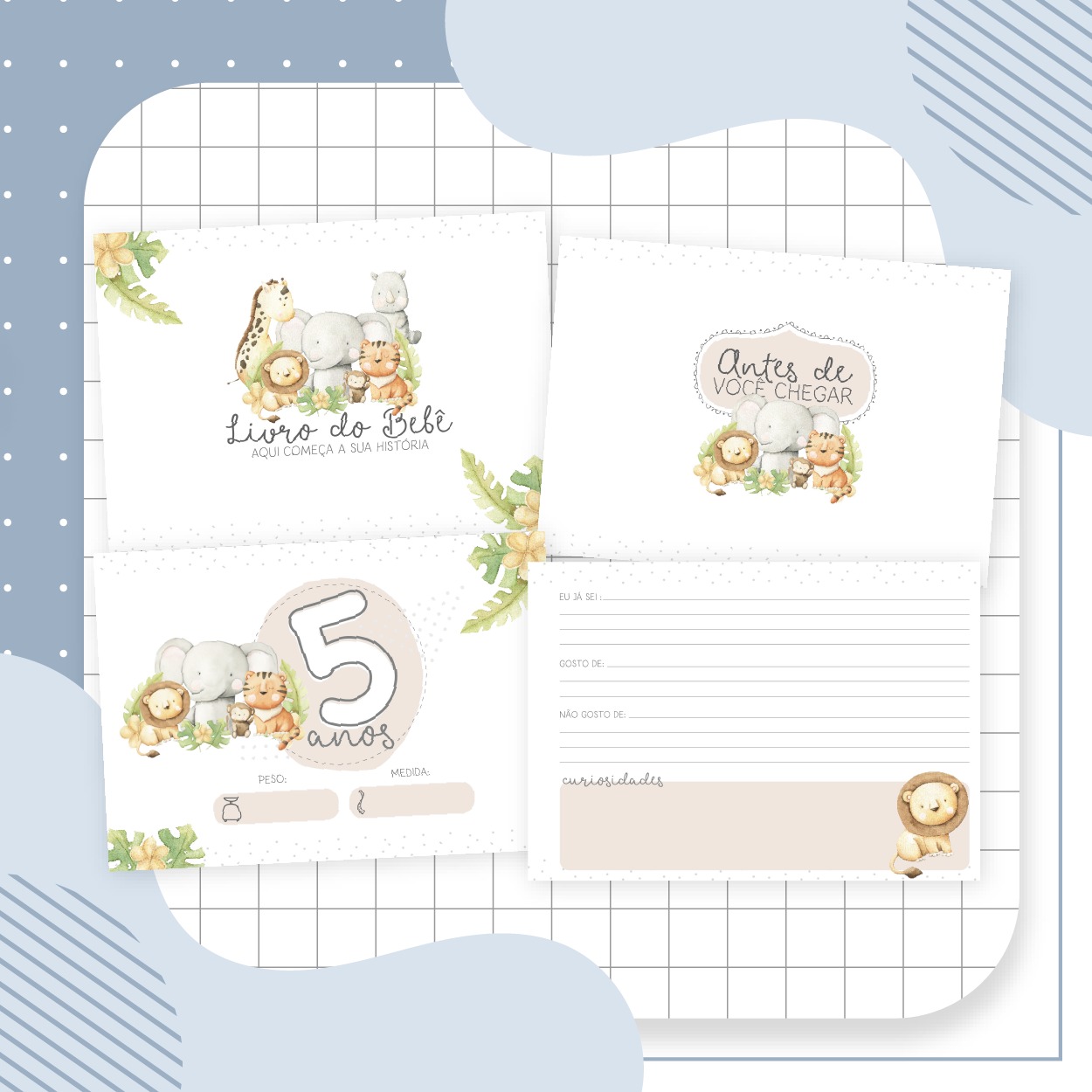 Livro do Bebê - Safari Menino - Image 3