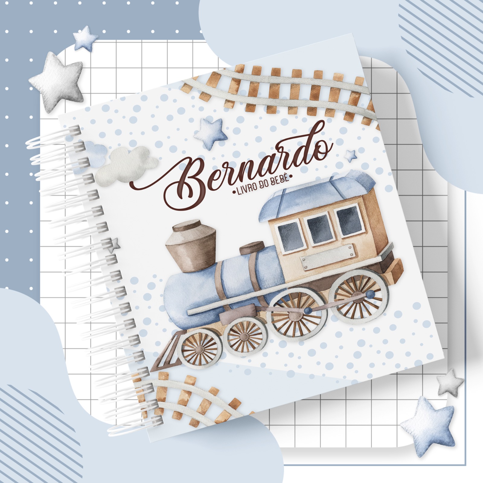 Livro do Bebê - Trem Animais Menino