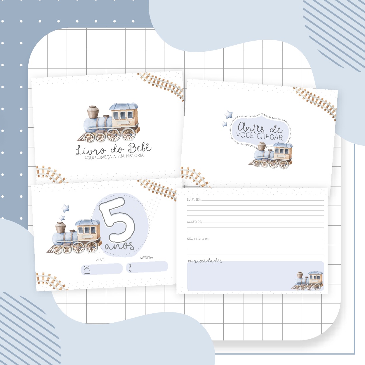 Livro do Bebê - Trem Animais Menino - Image 4