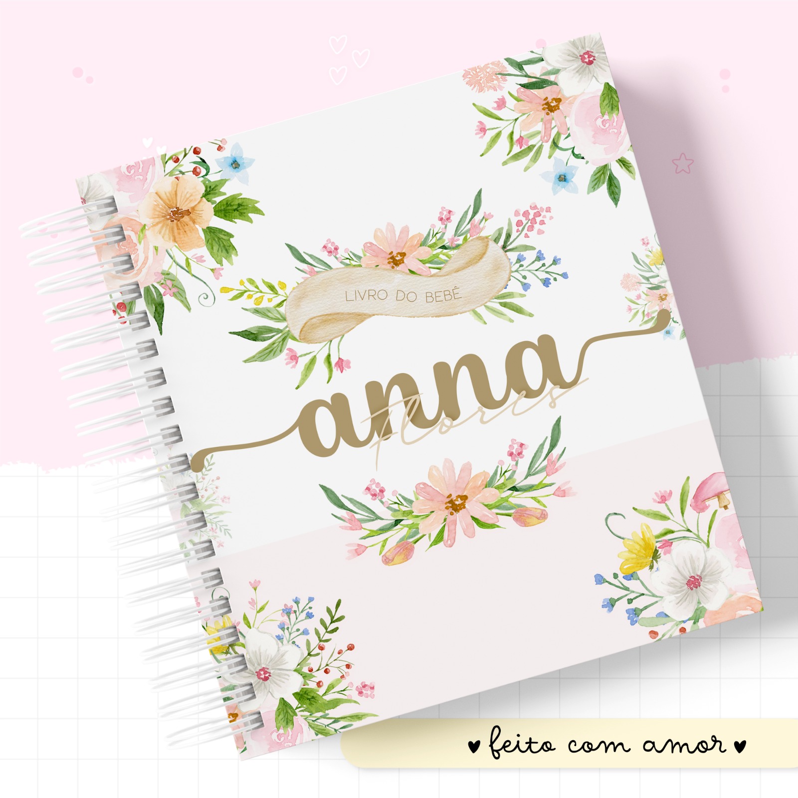 Livro do Bebê - Floral
