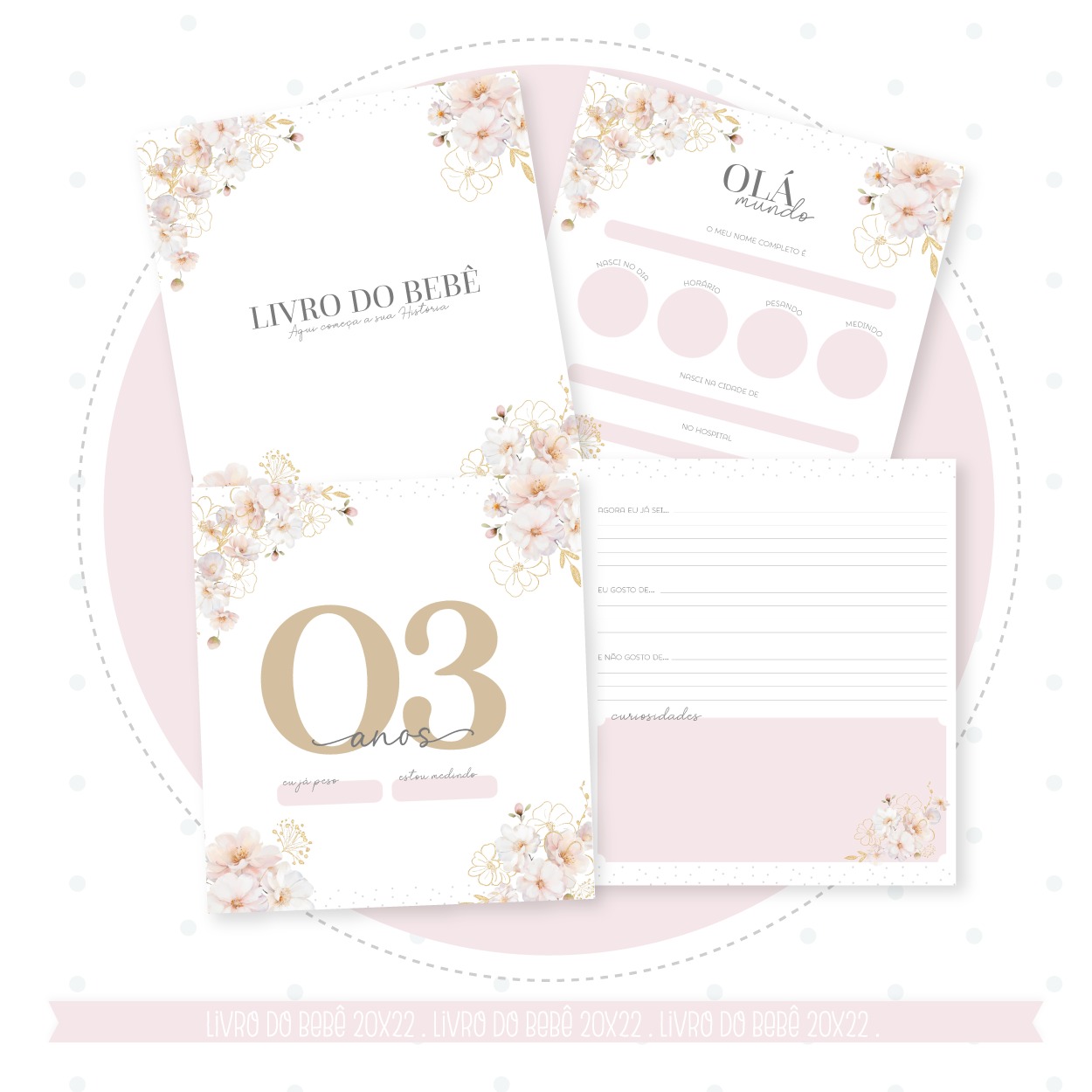 Livro do Bebê - Minimalista Menina - Image 3