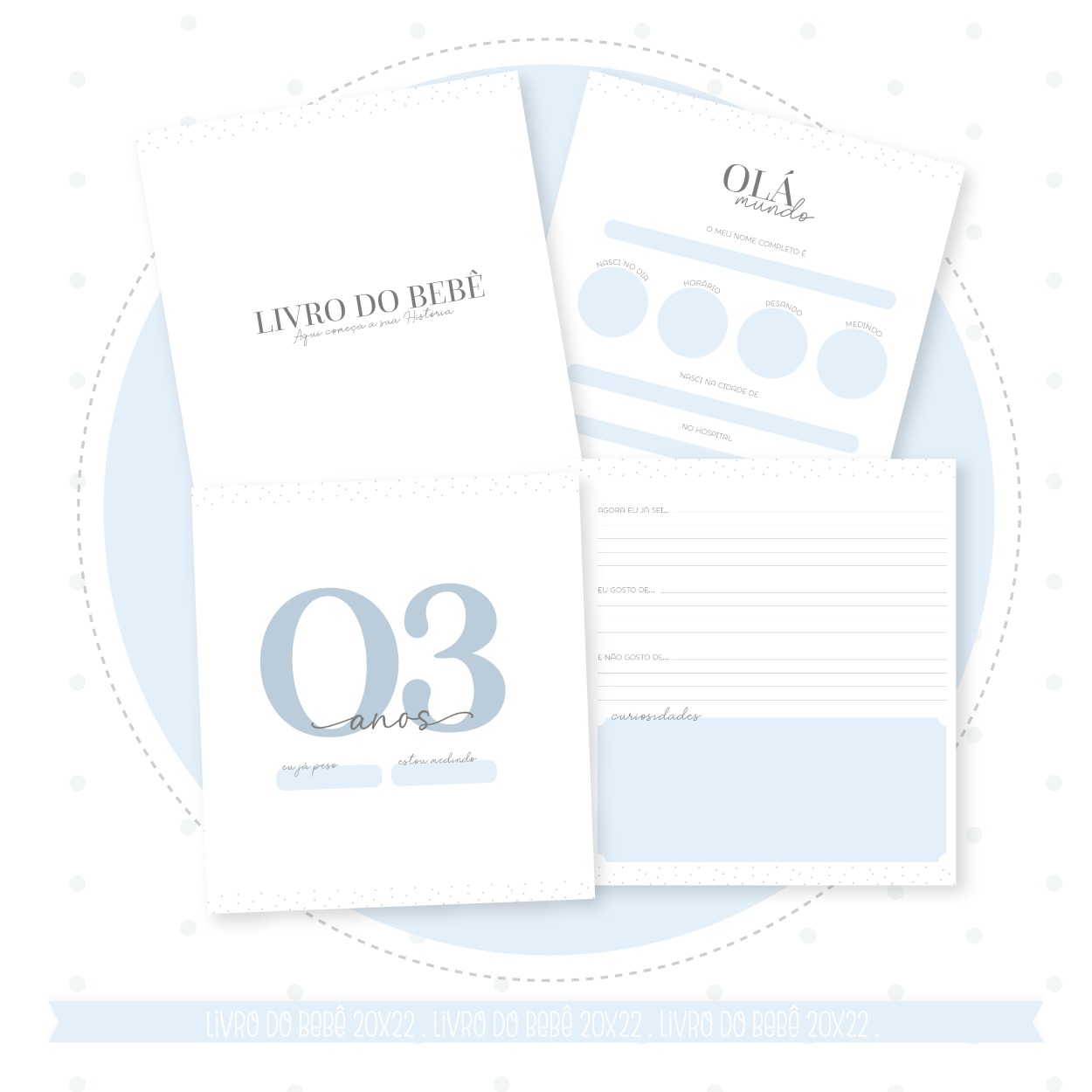 Livro do Bebê - Neutro Azul - Image 4