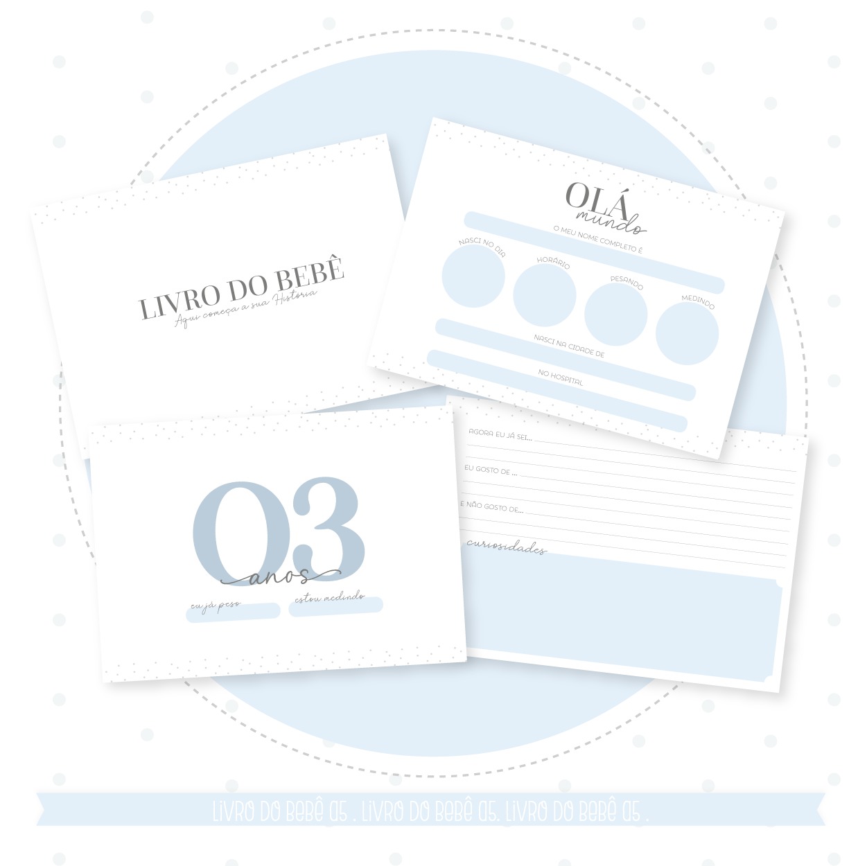 Livro do Bebê - Neutro Azul - Image 3