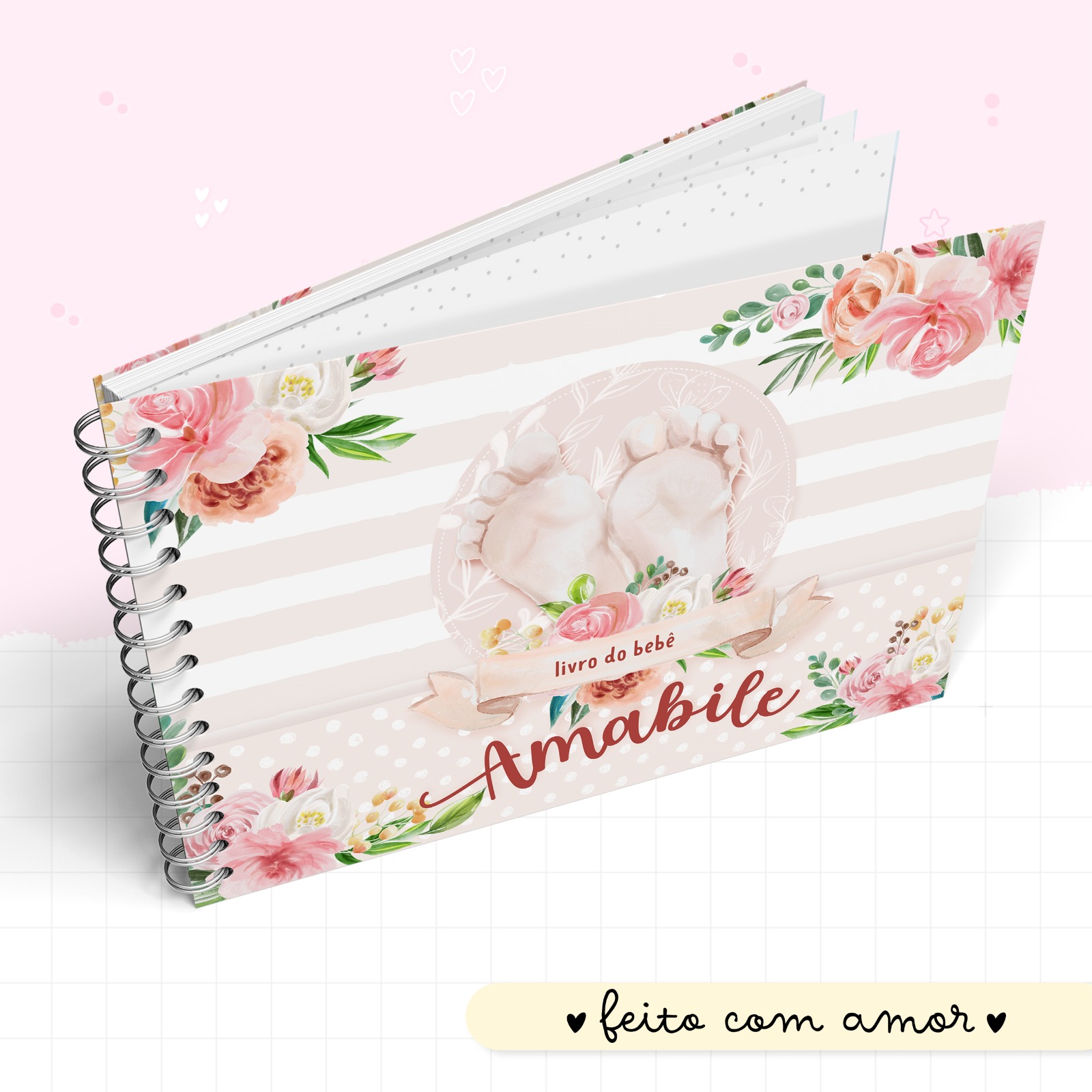 Livro do Bebê - Pezinhos Menina - Image 2