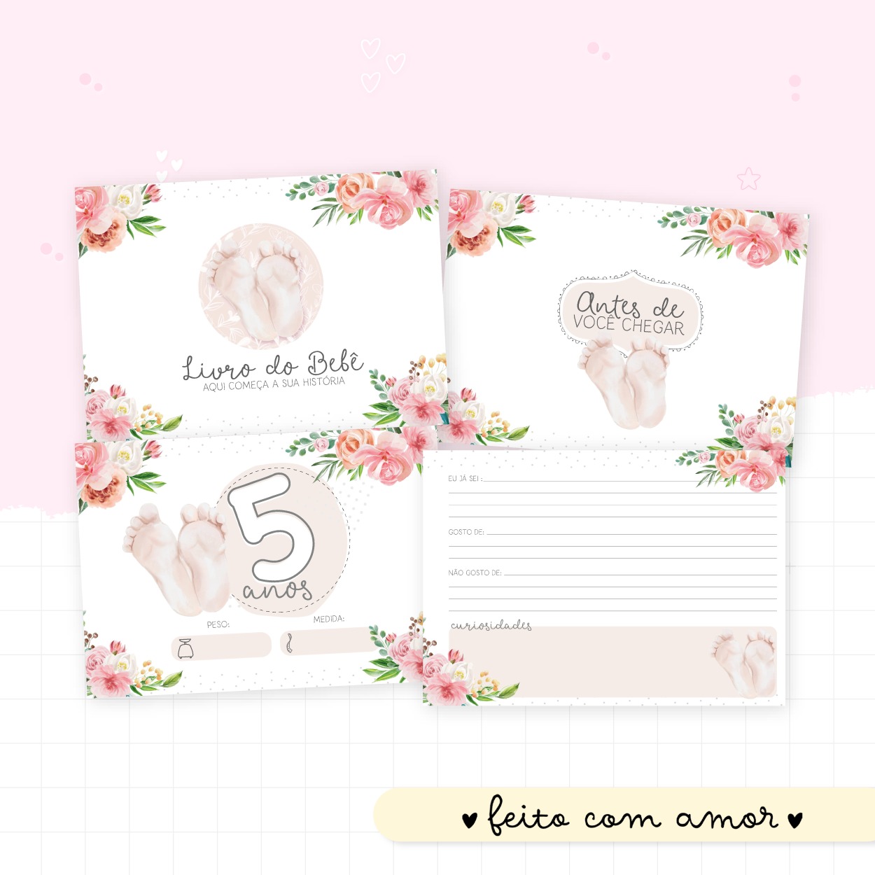 Livro do Bebê - Pezinhos Menina - Image 3