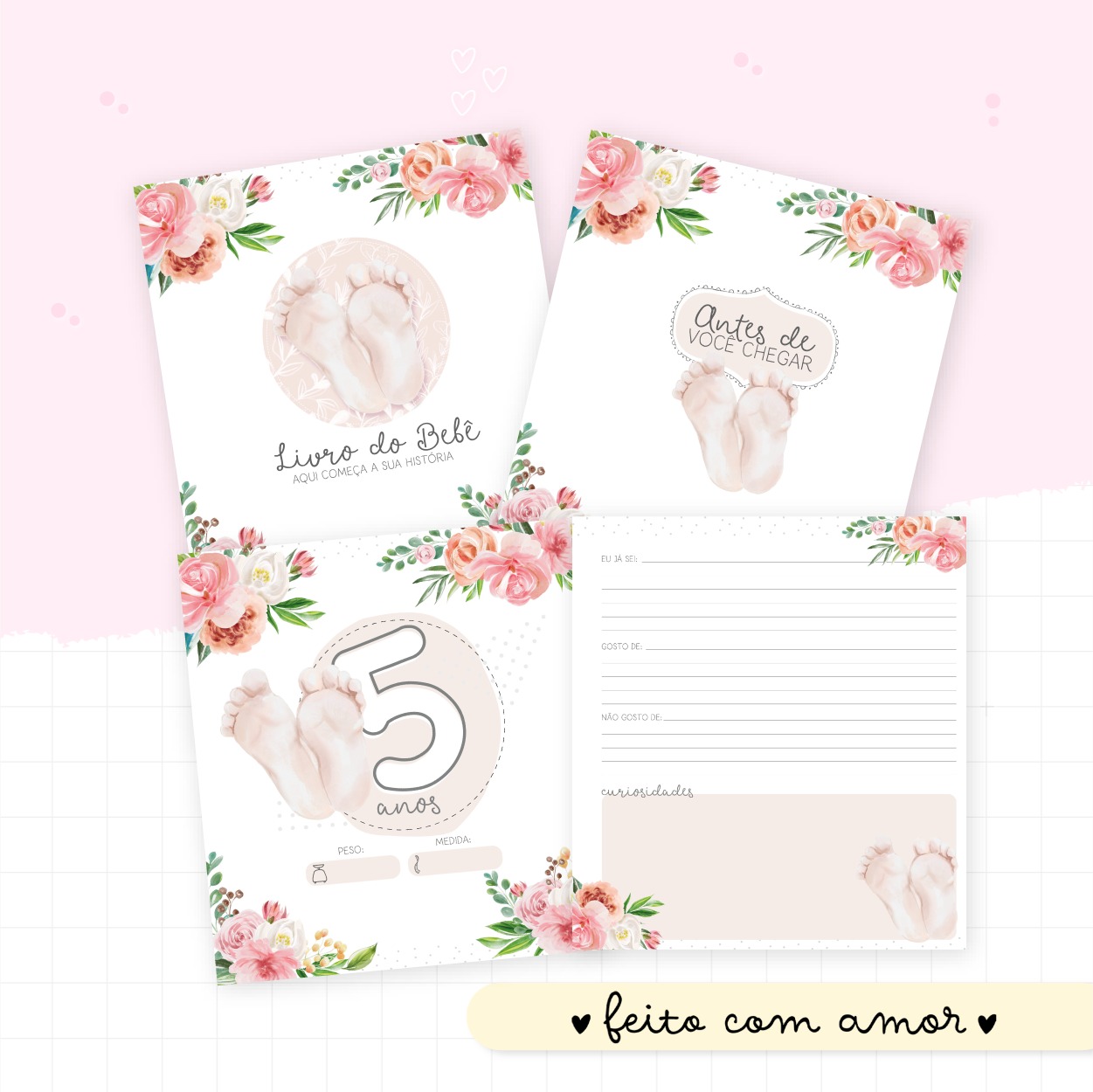 Livro do Bebê - Pezinhos Menina - Image 4