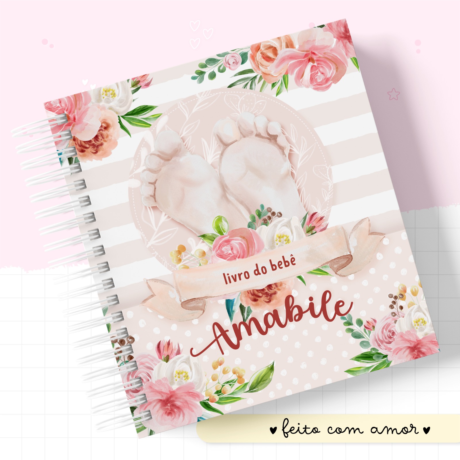 Livro do Bebê - Pezinhos Menina