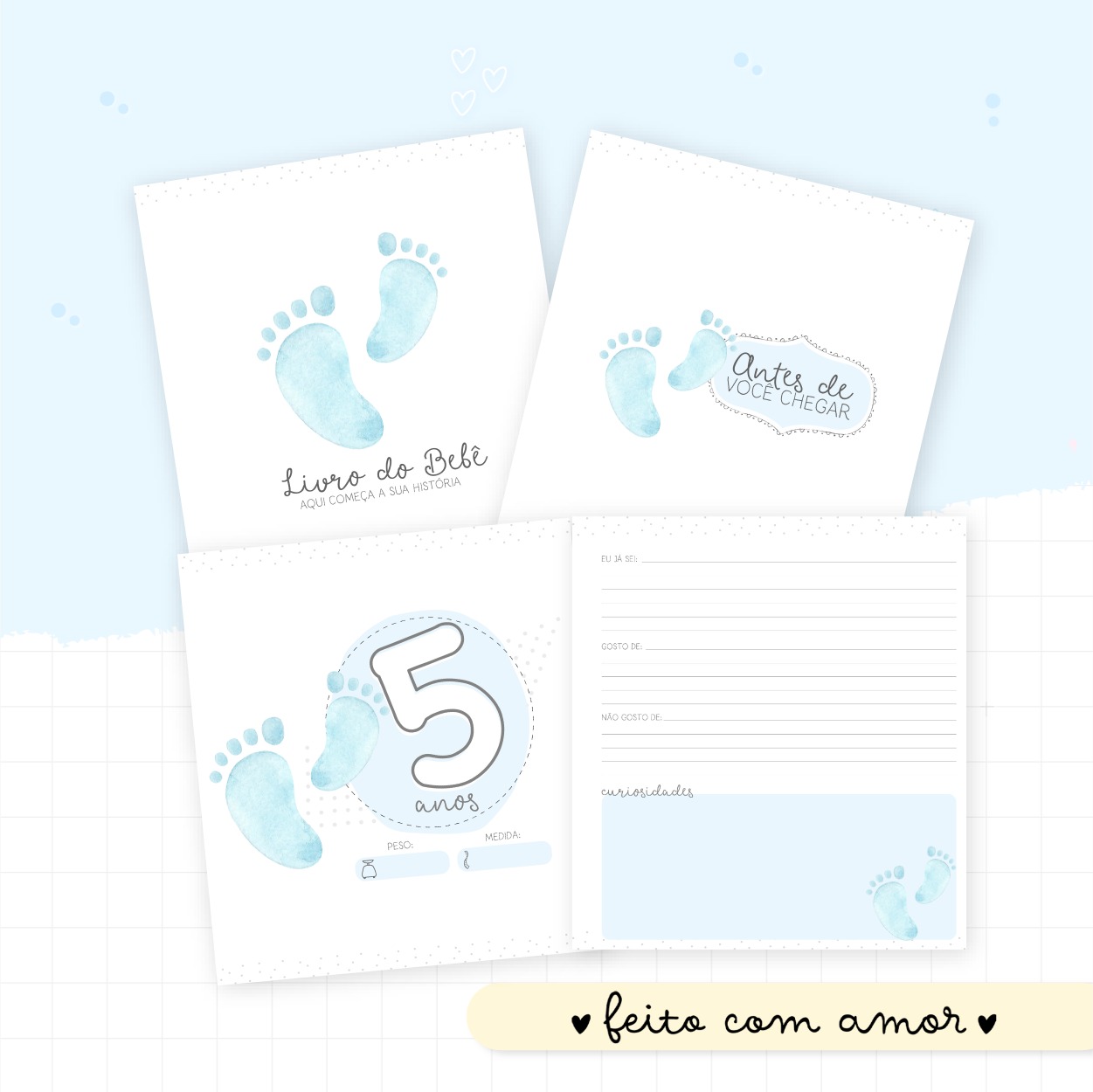 Livro do Bebê - Pezinhos Menino - Image 4