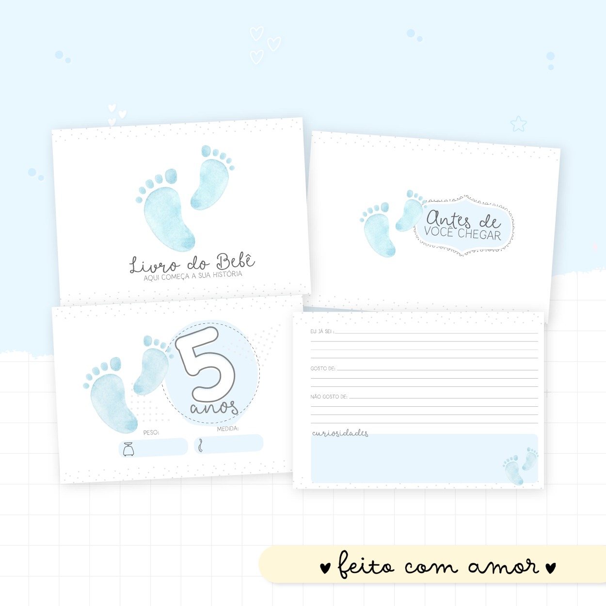 Livro do Bebê - Pezinhos Menino - Image 3