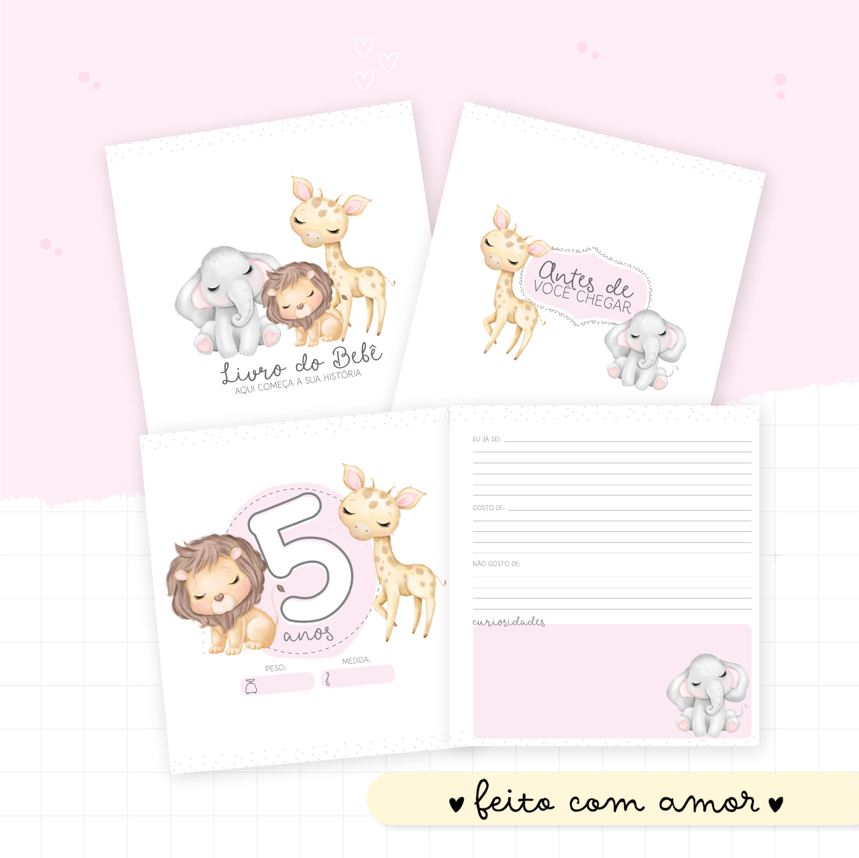 Livro do Bebê - Safari Menina - Image 3