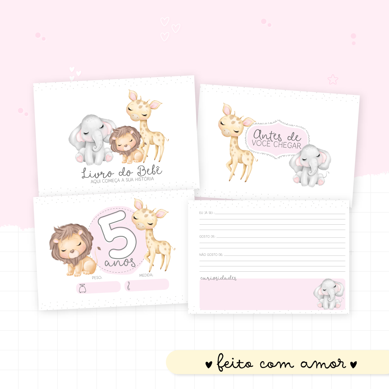 Livro do Bebê - Safari Menina - Image 4