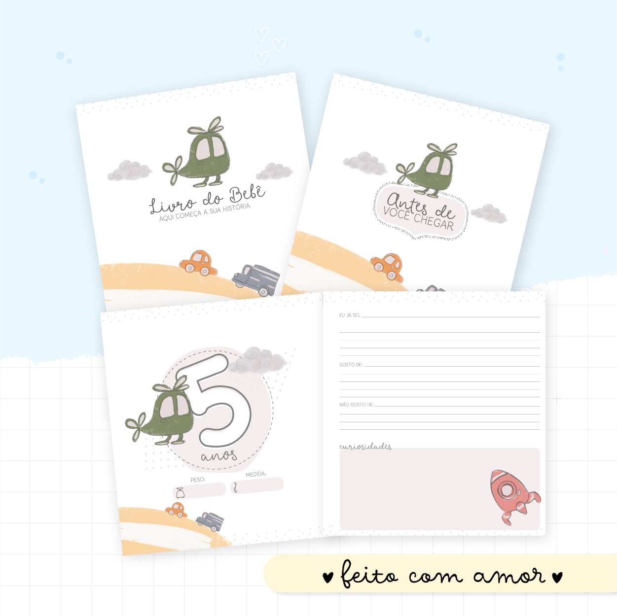 Livro do Bebê - Transportes Minimalista - Image 4