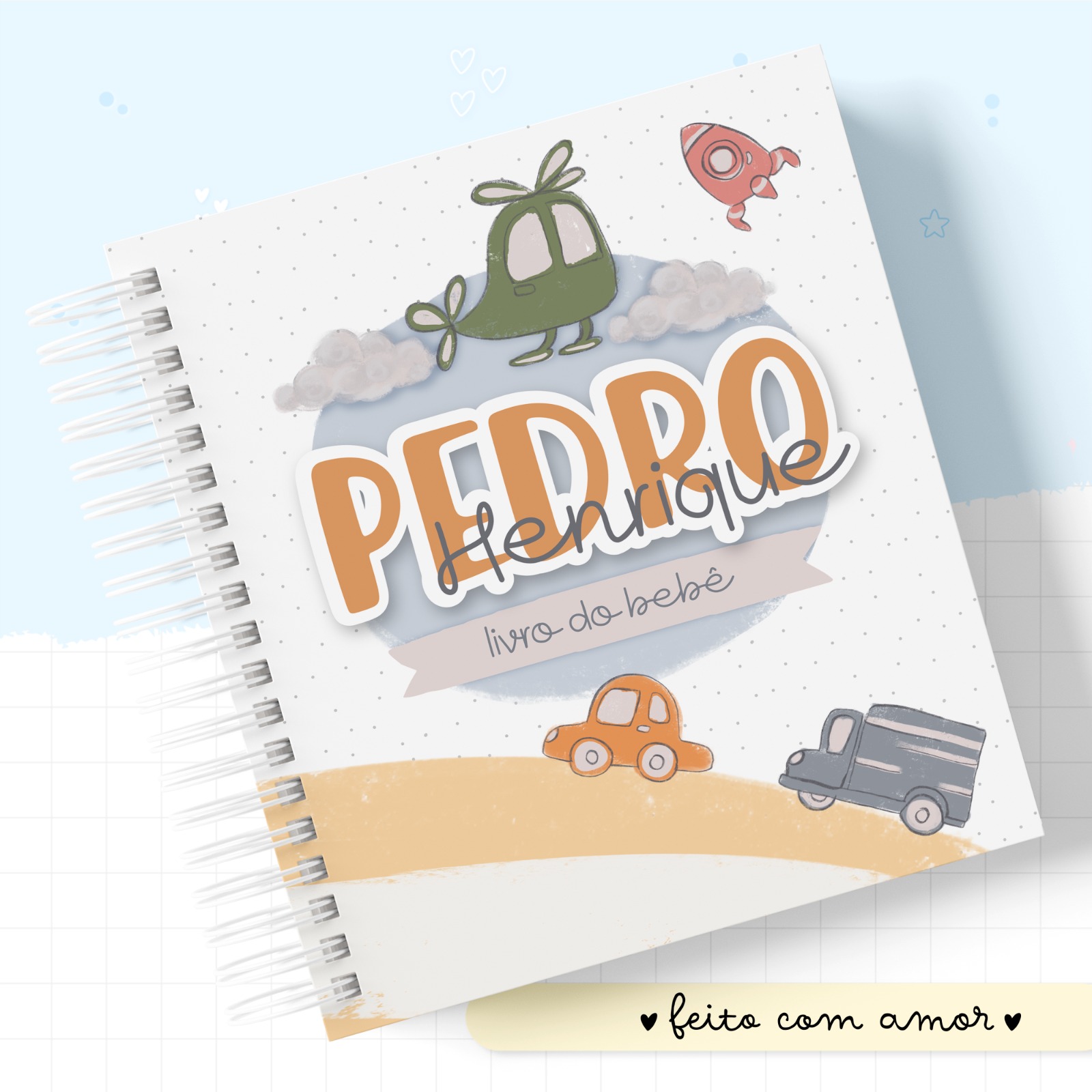 Livro do Bebê - Transportes Minimalista