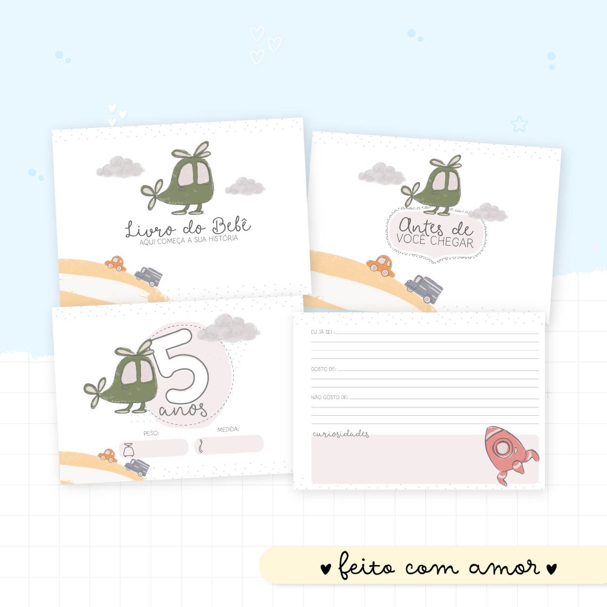 Livro do Bebê - Transportes Minimalista - Image 3